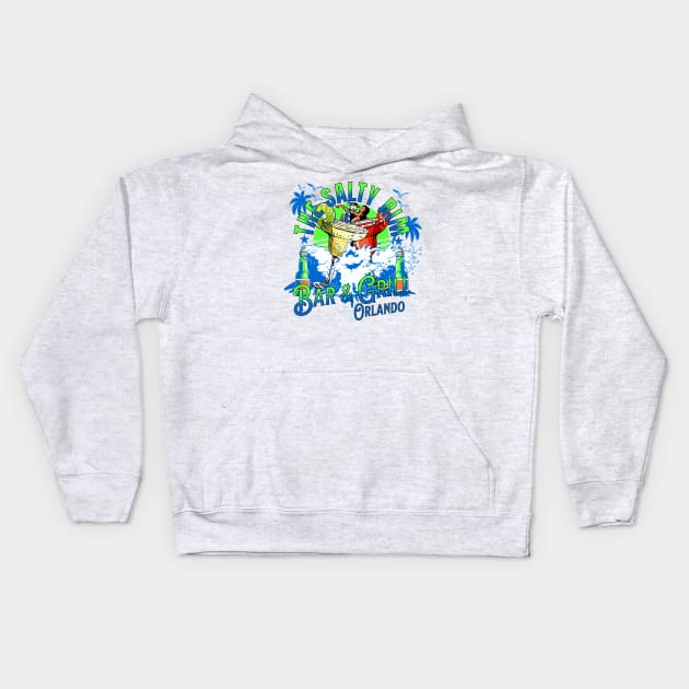 The Salty Rim Bar And Grill Orlando Resort Pool side Kids Hoodie by Joaddo